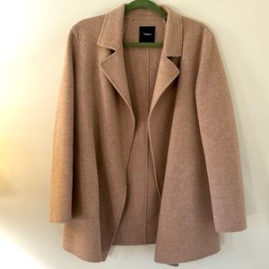 Open Front Coat in Double-Face Wool-Cashmere Size Medium